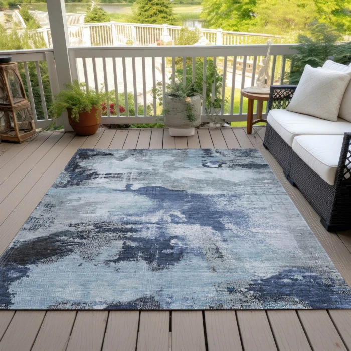 Addison Rugs Chantille Blue ACN1738 9ft. x 12ft. Rect. Rug