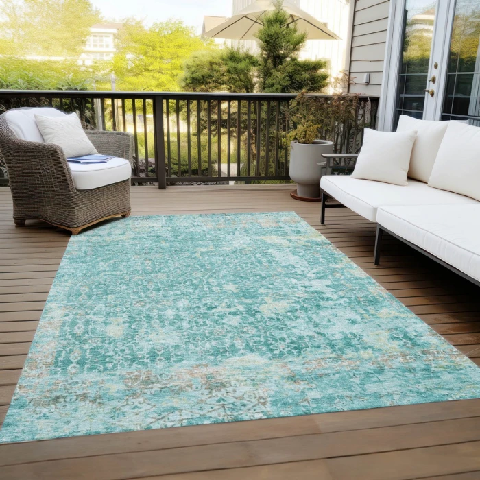 Addison Rugs Chantille Teal ACN1752 8ft. x 10ft. Rect. Rug