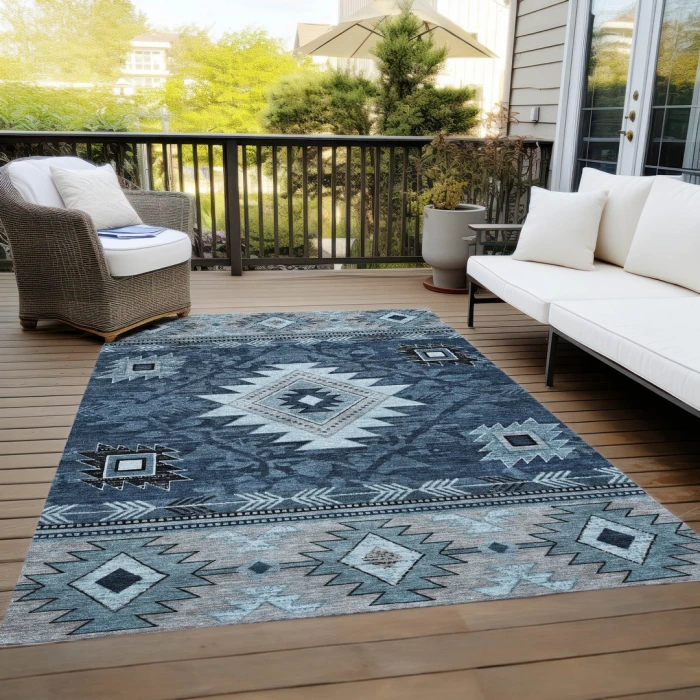 Addison Rugs Chantille Blue ACN1754 8ft. x 10ft. Rect. Rug