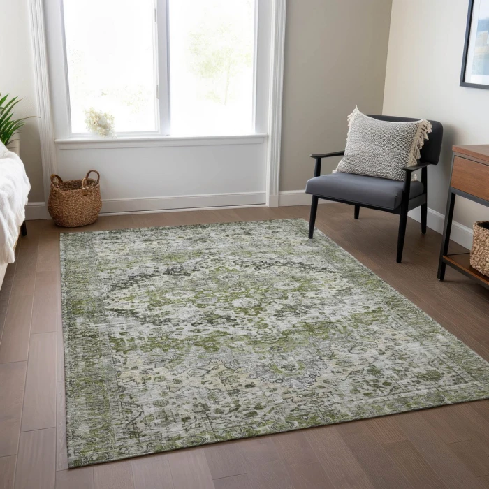 Addison Rugs Chantille Green ACN1755 9ft. x 12ft. Rect. Rug