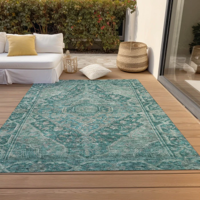 Addison Rugs Chantille Teal ACN1761 8ft. x 10ft. Rect. Rug