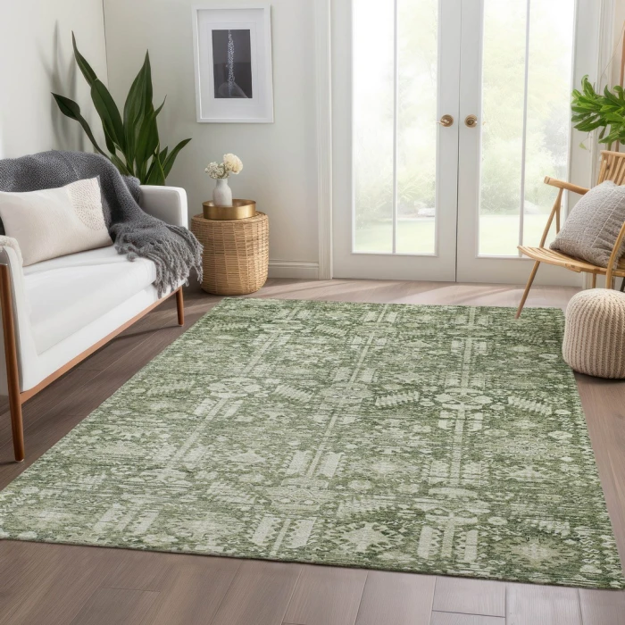 Addison Rugs Chantille Green ACN1771 9ft. x 12ft. Rect. Rug