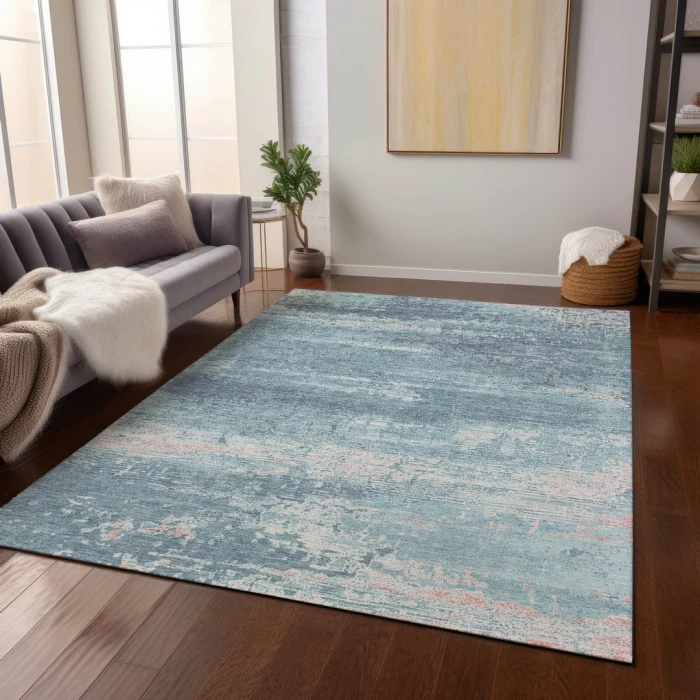 Addison Rugs Chantille Teal ACN1778 9ft. x 12ft. Rect. Rug