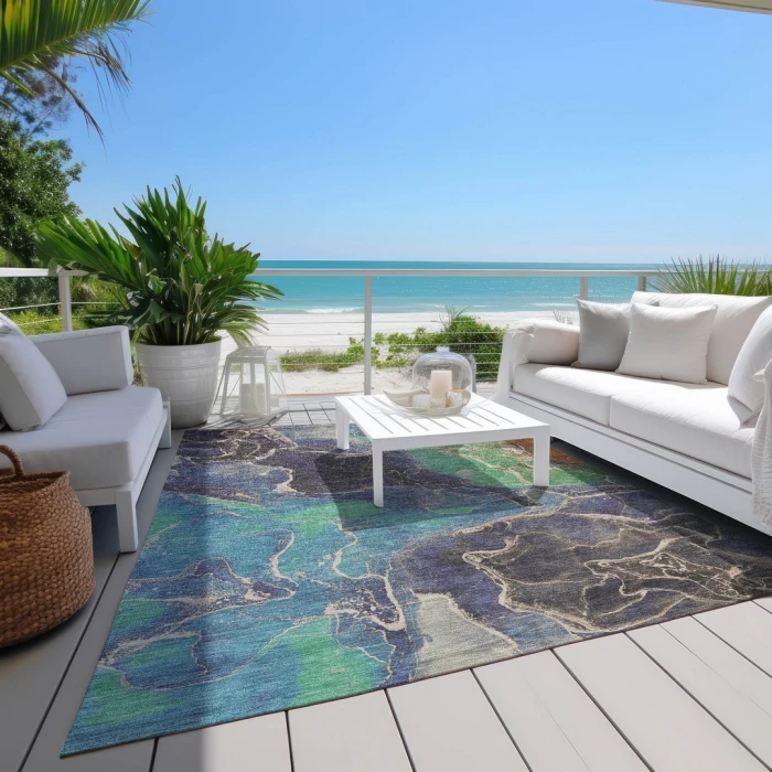 Addison Rugs Chantille Blue ACN1782 8ft. x 10ft. Rect. Rug