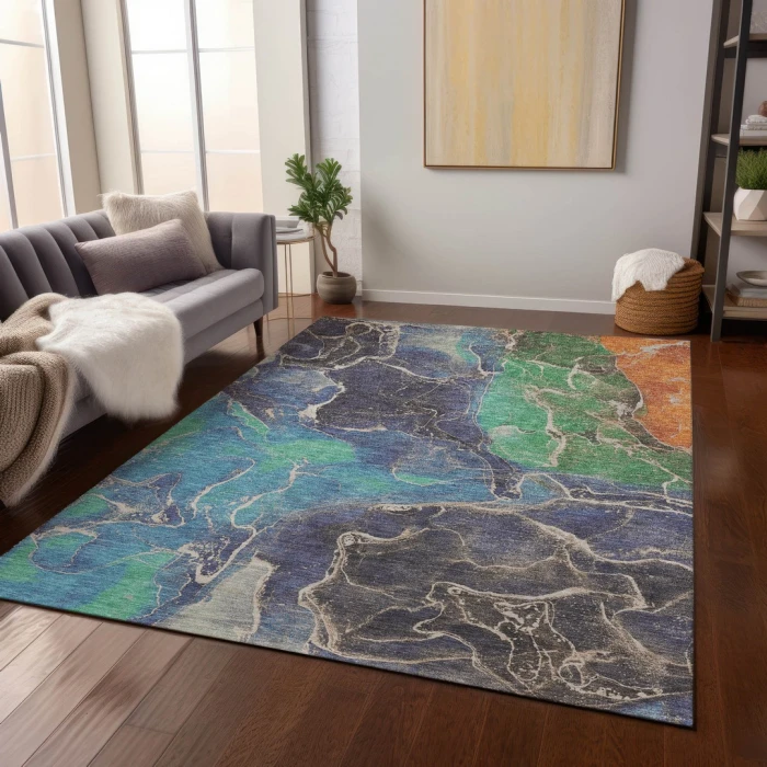 Addison Rugs Chantille Blue ACN1782 8ft. x 10ft. Rect. Rug