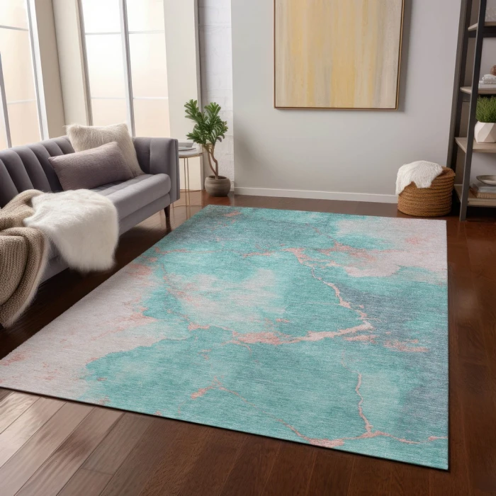 Addison Rugs Chantille Teal ACN1790 8ft. x 10ft. Rect. Rug