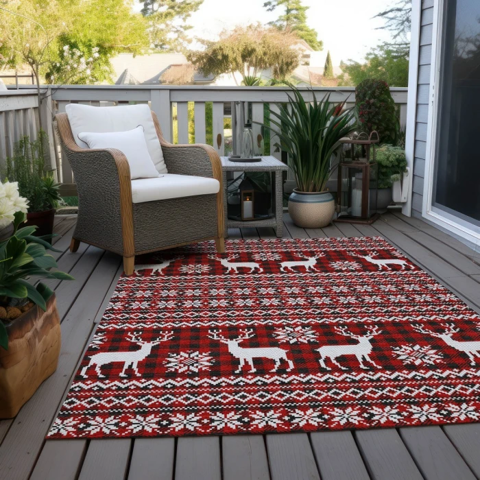 Addison Rugs Chantille Red ACN1820 5ft. x 7ft.6in. Rect. Rug