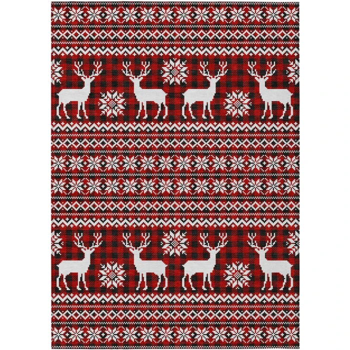 Addison Rugs Chantille Red ACN1820 5ft. x 7ft.6in. Rect. Rug