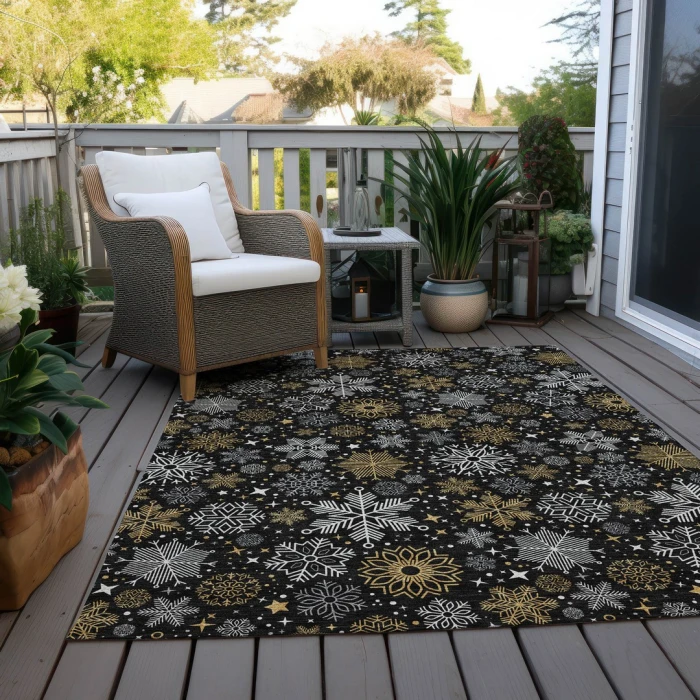 Addison Rugs Chantille Black ACN1823 9ft. x 12ft. Rect. Rug
