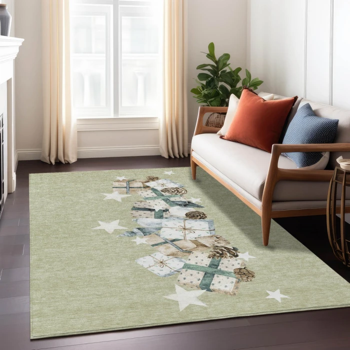 Addison Rugs Chantille Green ACN1825 9ft. x 12ft. Rect. Rug