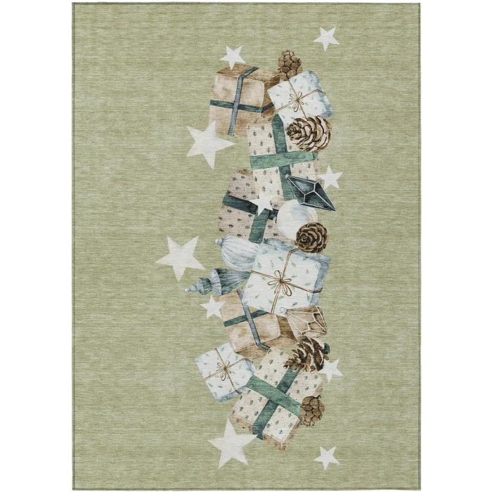 Addison Rugs Chantille Green ACN1825 9ft. x 12ft. Rect. Rug
