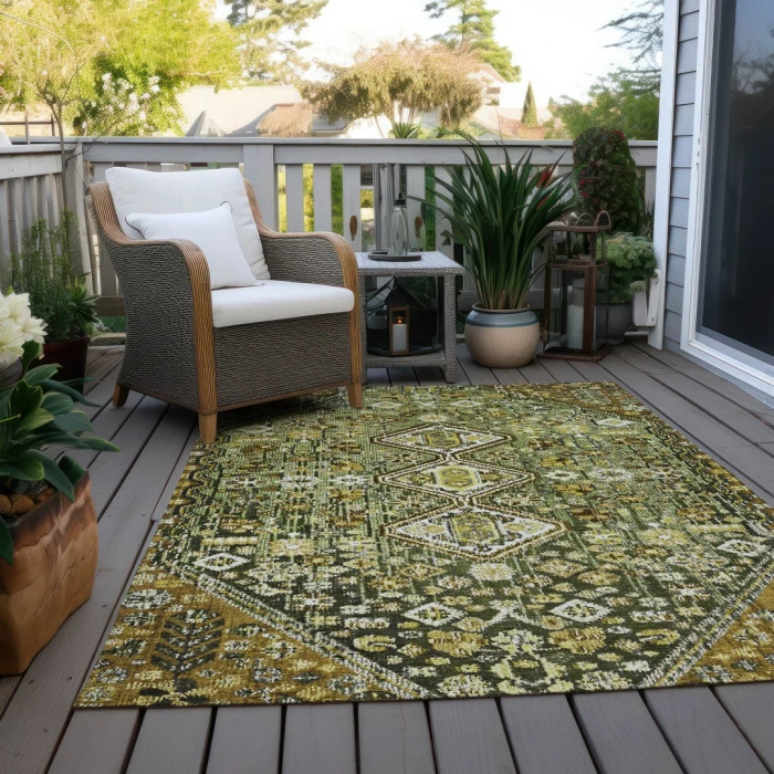 Addison Rugs Chantille Green ACN1834 9ft. x 12ft. Rect. Rug