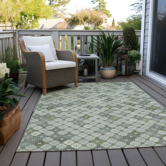 Addison Rugs Chantille Green ACN1837 5ft. x 7ft.6in. Rect. Rug