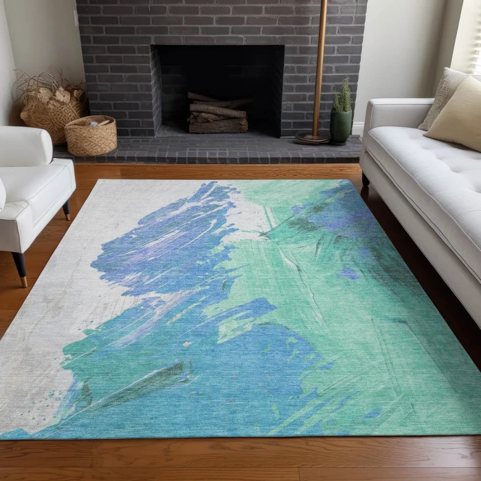 Addison Rugs Chantille Blue ACN1843 8ft. x 10ft. Rect. Rug