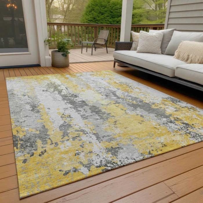 Addison Rugs Chantille Gold ACN1848 9ft. x 12ft. Rect. Rug