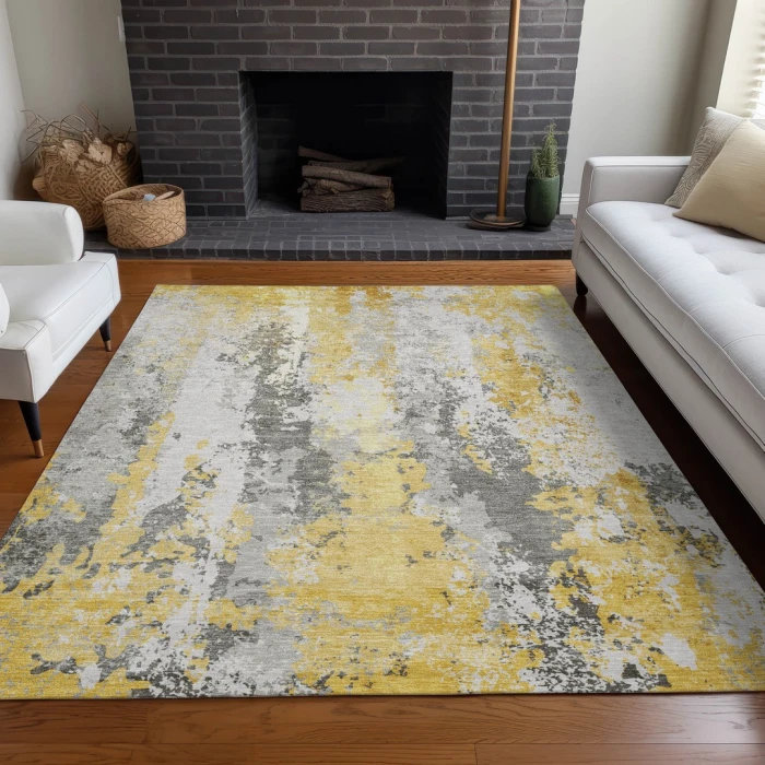 Addison Rugs Chantille Gold ACN1848 9ft. x 12ft. Rect. Rug