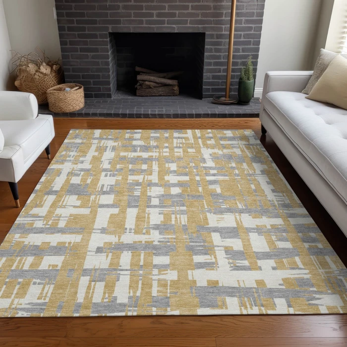Addison Rugs Chantille Gold ACN1849 5ft. x 7ft.6in. Rect. Rug