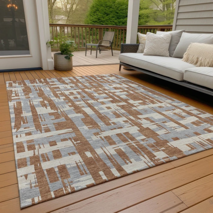 Addison Rugs Chantille Orange ACN1849 8ft. x 10ft. Rect. Rug