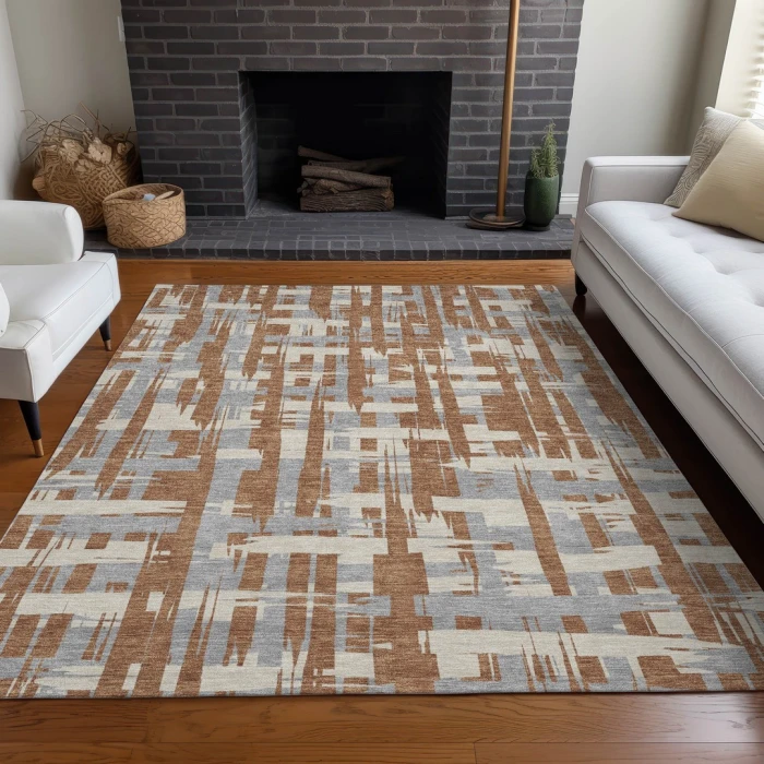 Addison Rugs Chantille Orange ACN1849 8ft. x 10ft. Rect. Rug