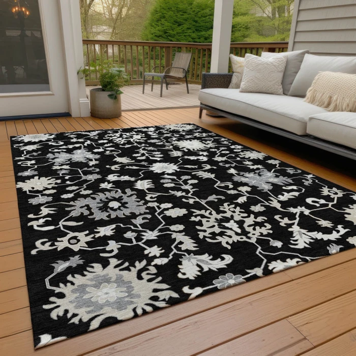 Addison Rugs Chantille Black ACN1854 9ft. x 12ft. Rect. Rug