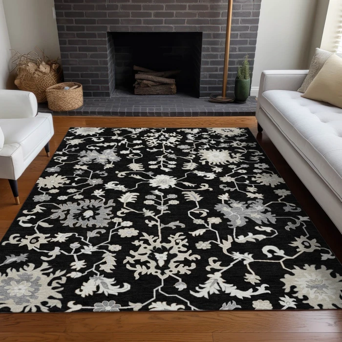 Addison Rugs Chantille Black ACN1854 9ft. x 12ft. Rect. Rug