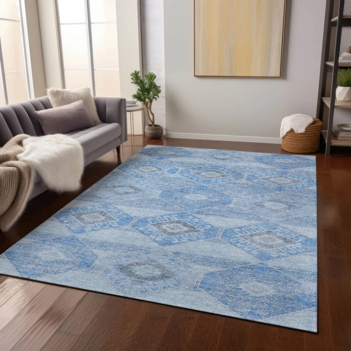 Addison Rugs Chantille Blue ACN1857 9ft. x 12ft. Rect. Rug