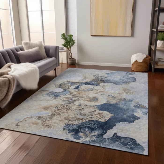 Addison Rugs Chantille Blue ACN1860 5ft. x 7ft.6in. Rect. Rug