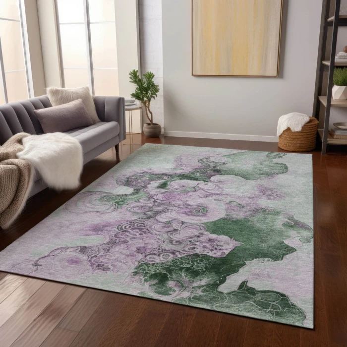 Addison Rugs Chantille Green ACN1860 9ft. x 12ft. Rect. Rug