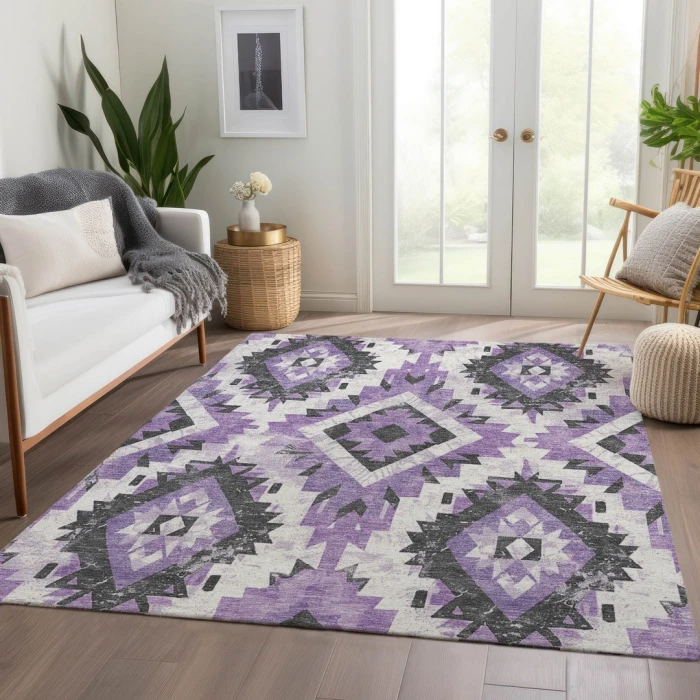 Addison Rugs Chantille Purple ACN1878 5ft. x 7ft.6in. Rect. Rug