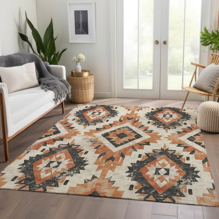 Addison Rugs Chantille Orange ACN1878 8ft. x 10ft. Rect. Rug
