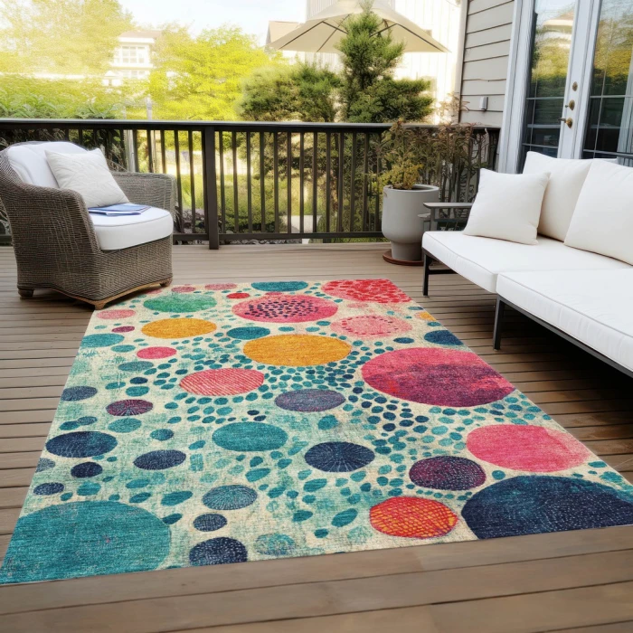 Addison Rugs Chantille Teal ACN1895 9ft. x 12ft. Rect. Rug