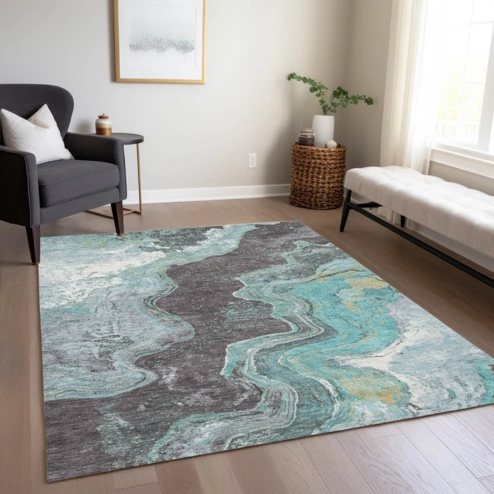 Addison Rugs Chantille Teal ACN1907 5ft. x 7ft.6in. Rect. Rug
