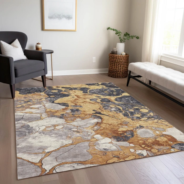 Addison Rugs Chantille Gold ACN1909 9ft. x 12ft. Rect. Rug