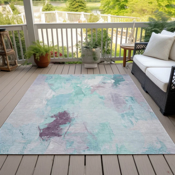 Addison Rugs Chantille Teal ACN1914 9ft. x 12ft. Rect. Rug