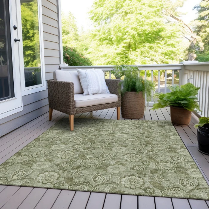 Addison Rugs Chantille Green ACN1939 5ft. x 7ft.6in. Rect. Rug