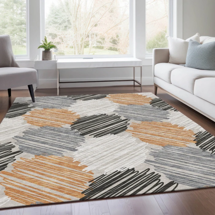 Addison Rugs Chantille Orange ACN1942 5ft. x 7ft.6in. Rect. Rug