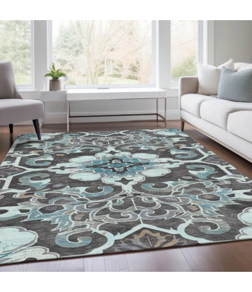 Addison Rugs Chantille Teal ACN1947 9ft. x 12ft. Rect. Rug