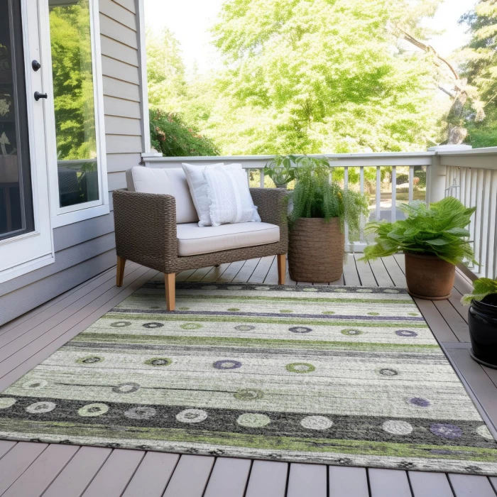 Addison Rugs Chantille Green ACN1964 5ft. x 7ft.6in. Rect. Rug