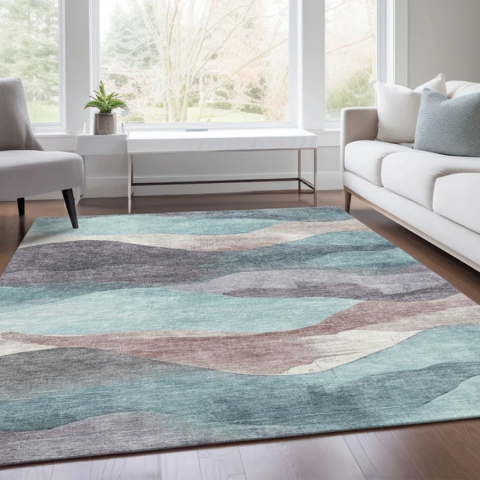 Addison Rugs Chantille Teal ACN1966 9ft. x 12ft. Rect. Rug