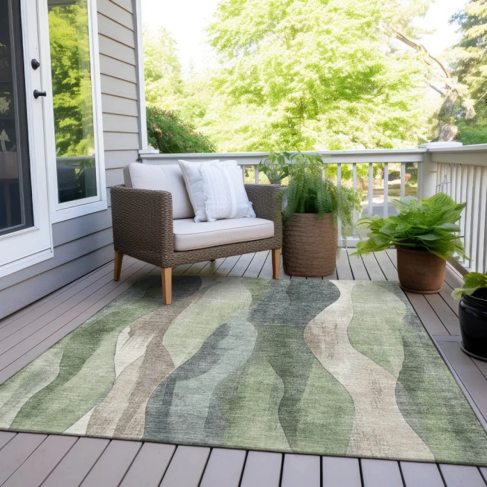 Addison Rugs Chantille Green ACN1989 5ft. x 7ft.6in. Rect. Rug