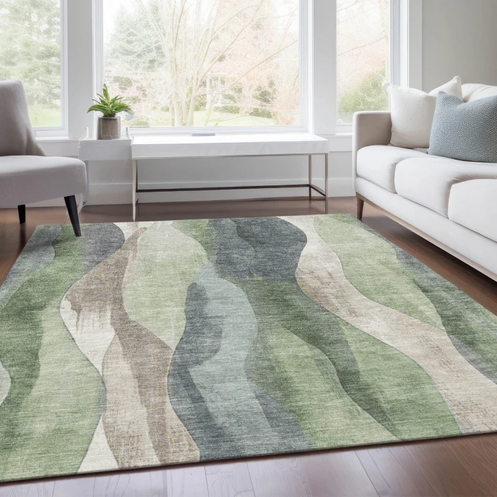 Addison Rugs Chantille Green ACN1989 5ft. x 7ft.6in. Rect. Rug