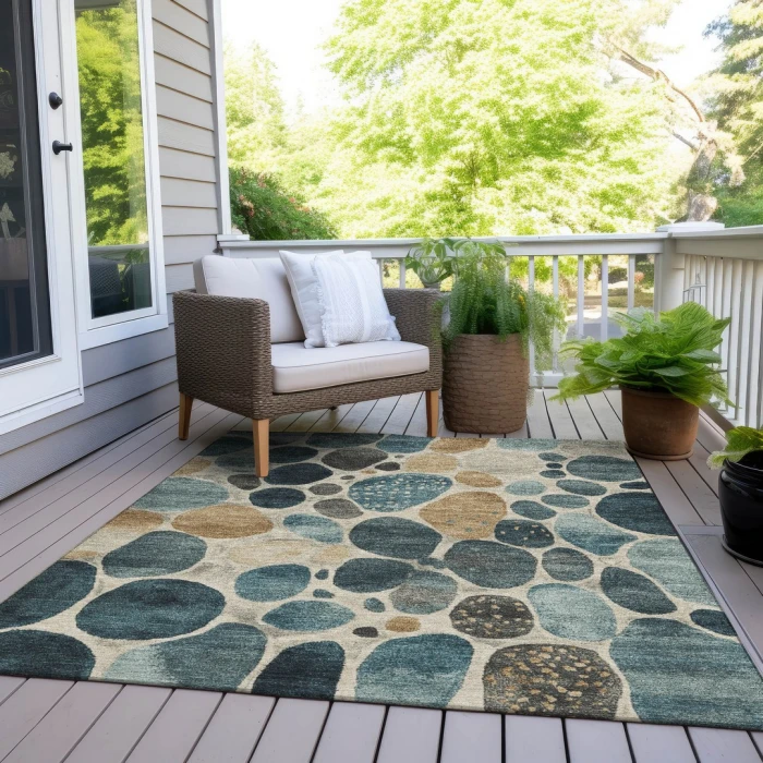 Addison Rugs Chantille Teal ACN1993 9ft. x 12ft. Rect. Rug