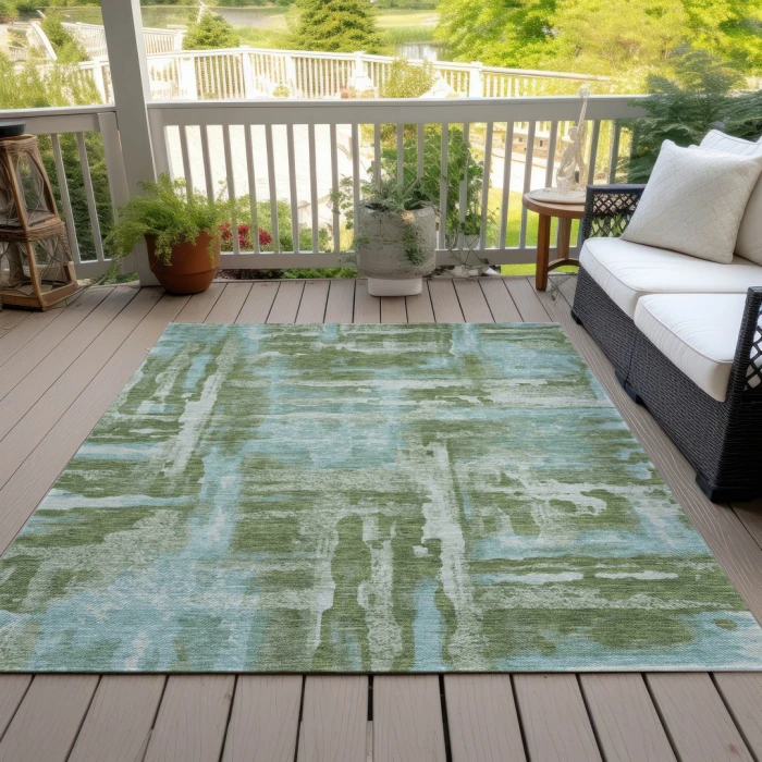 Addison Rugs Chantille Green ACN2015 5ft. x 7ft.6in. Rect. Rug