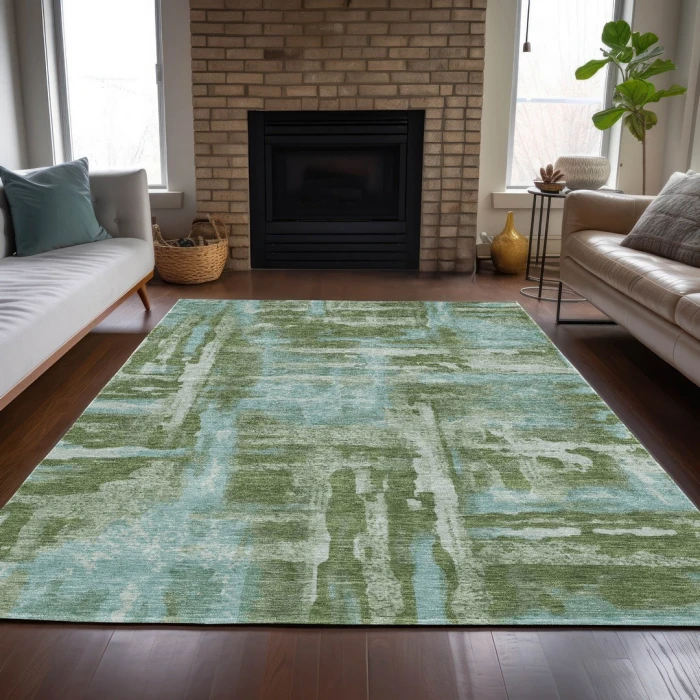 Addison Rugs Chantille Green ACN2015 5ft. x 7ft.6in. Rect. Rug