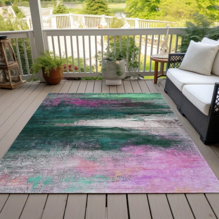 Addison Rugs Chantille Green ACN2016 8ft. x 10ft. Rect. Rug