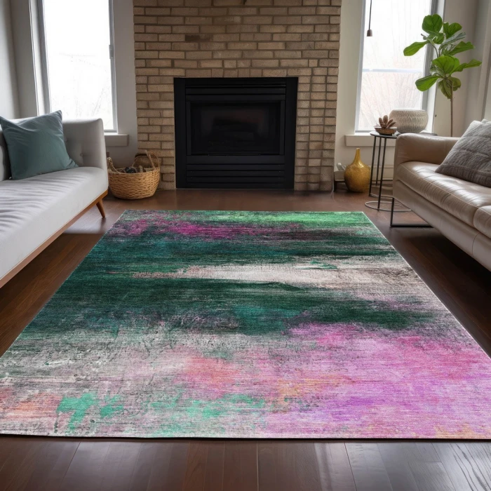 Addison Rugs Chantille Green ACN2016 8ft. x 10ft. Rect. Rug