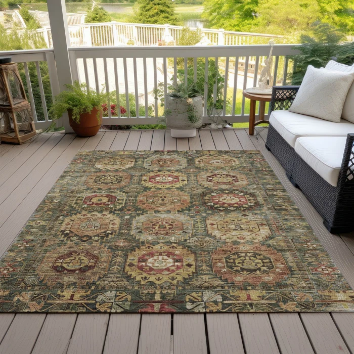 Addison Rugs Chantille Green ACN2024 8ft. x 10ft. Rect. Rug