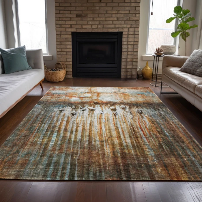Addison Rugs Chantille Orange ACN2038 5ft. x 7ft.6in. Rect. Rug