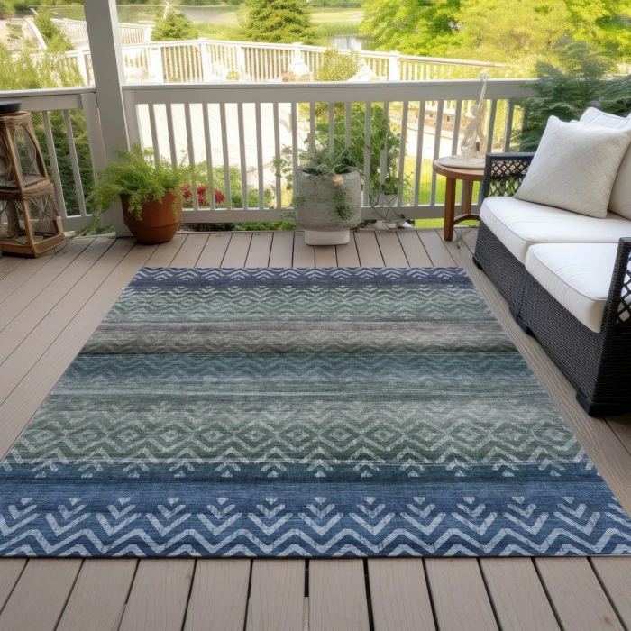 Addison Rugs Chantille Blue ACN2042 9ft. x 12ft. Rect. Rug