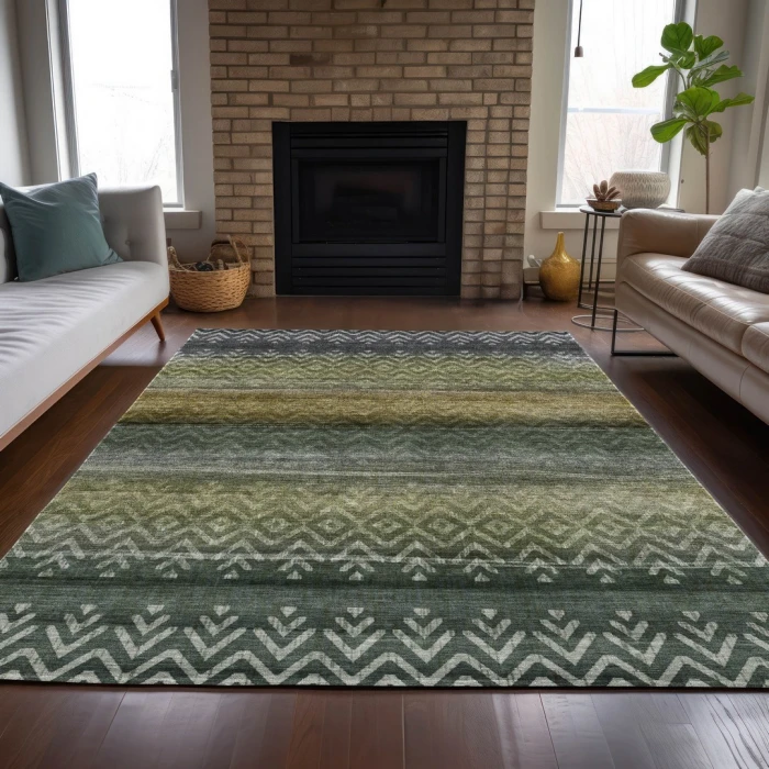 Addison Rugs Chantille Green ACN2042 5ft. x 7ft.6in. Rect. Rug